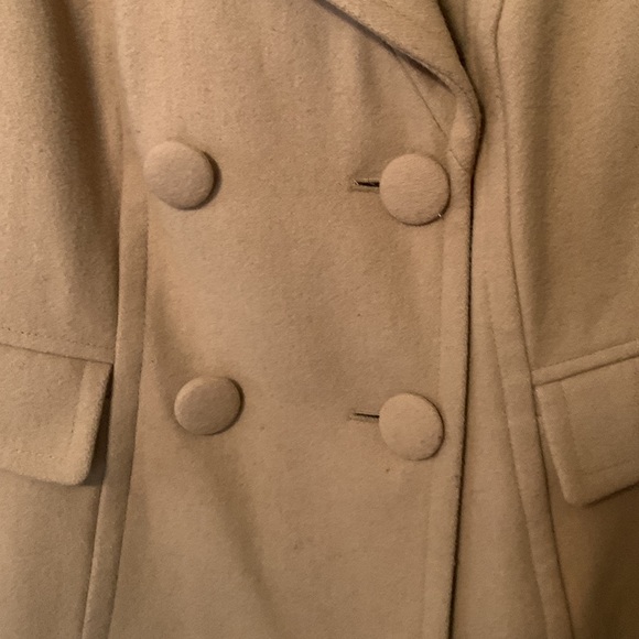 Tan blazer wool with leopard trim in collar and sleeves barely worn - Picture 5 of 5